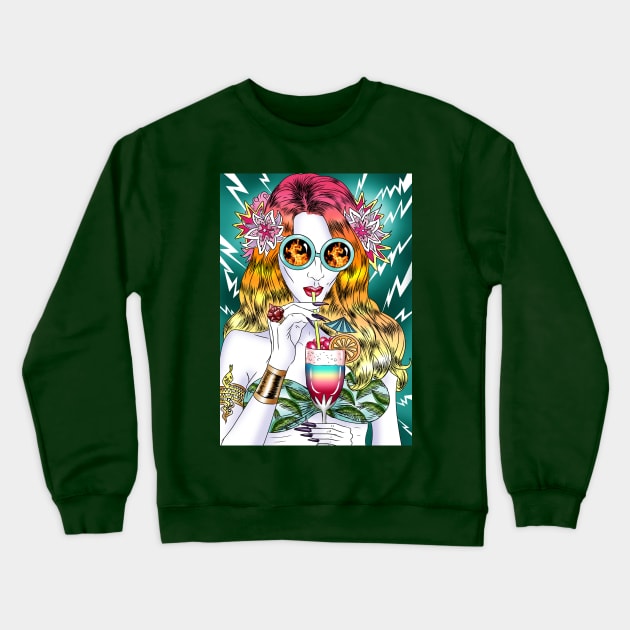 Beach Frenzy Crewneck Sweatshirt by VeronicaLux